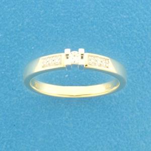 Tft Ring Diamant 0.08ct H SI Bicolor Goud