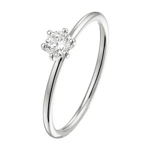 Tft Ring Solitaire Made Diamond witgoud 0.25ct F Vsi 4,5 mm