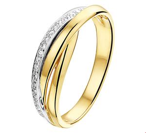 Tft Ring Diamant 0.13ct H SI Bicolor Goud