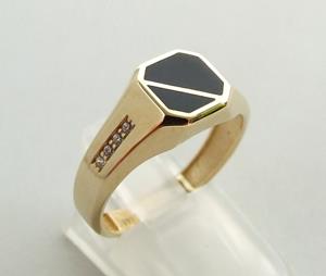 Christian Gouden onyx en zirkonia ring