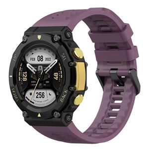 Strap-it Amazfit T-Rex 2 siliconen bandje (paars)