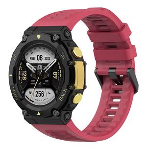 Strap-it Amazfit T-Rex 2 siliconen bandje (rood)