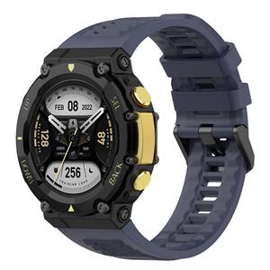 Strap-it Amazfit T-Rex 2 siliconen bandje (donkerblauw)