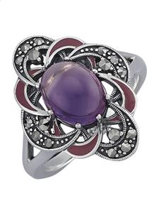 Esse Damesring met 1 amethist-cabochon  Paars