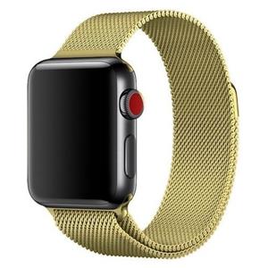 Strap-it Apple Watch 8 milanese band (goud)