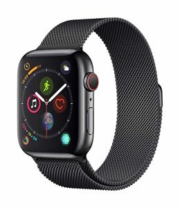 Strap-it Apple Watch 8 Milanese bandje (zwart)