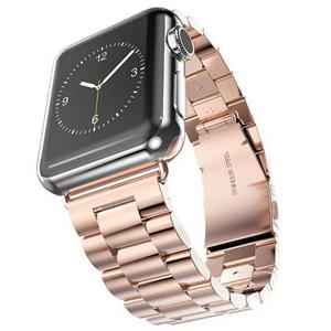 Strap-it Apple Watch 8 stalen band (rosé goud)