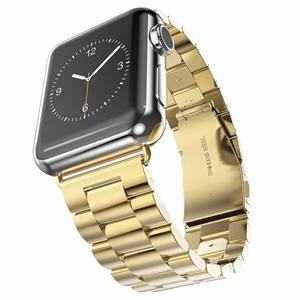 Strap-it Apple Watch 8 stalen band (goud)