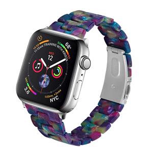 Strap-it Apple Watch 8 stalen band (kleurrijk paars)
