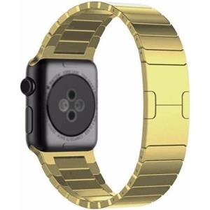 Strap-it Apple Watch 8 luxe metalen band (goud)