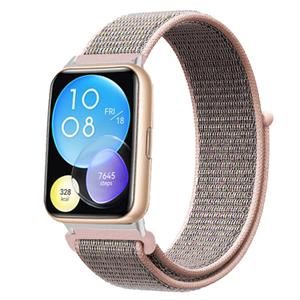 Strap-it Huawei Watch Fit 2 nylon bandje (pink sand)