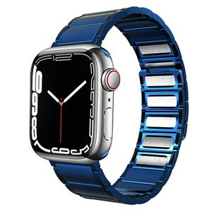 Strap-it Apple Watch luxe magnetische stalen band (blauw)