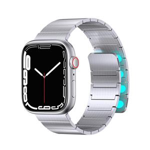 Strap-it Apple Watch luxe magnetische stalen band (zilver)