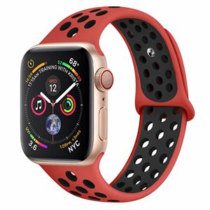 Strap-it Apple Watch Ultra sport+ band (rood/zwart)