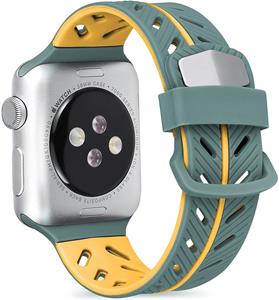 Strap-it Apple Watch Ultra Special Edition band (groen/oranje)