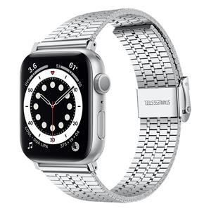 Strap-it Apple Watch Ultra roestvrij stalen band (zilver)