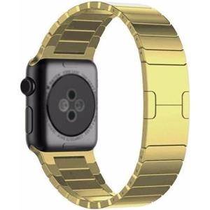 Strap-it Apple Watch Ultra luxe metalen band (goud)