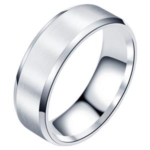LGT JWLS Heren ring Titanium Zilverkleurig 6mm-15mm