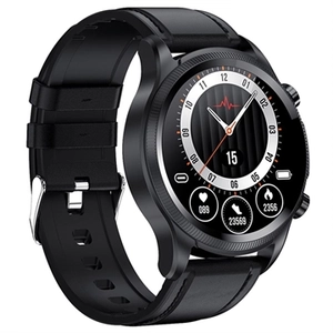 Waterbestendig Sports Smartwatch met ECG E400 - Elegante Band - Zwart
