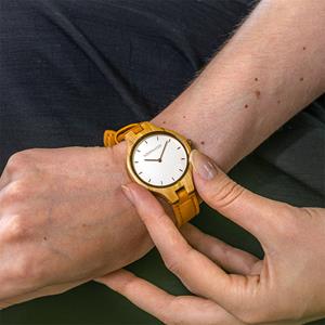 WoodWatch Houten Horloge Nordic Sun - Light Brown Cactus