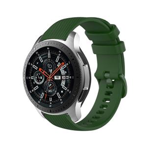 Strap-it Samsung Galaxy Watch 46mm luxe siliconen bandje (legergroen)