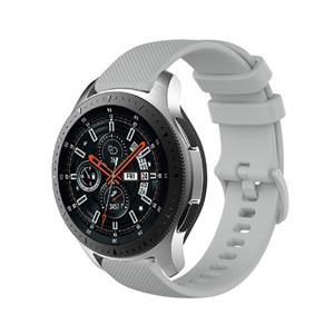 Strap-it Samsung Galaxy Watch 46mm luxe siliconen bandje (grijs)