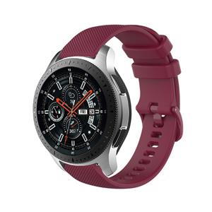 Strap-it Samsung Galaxy Watch 46mm luxe siliconen bandje (donkerrood)