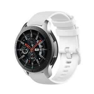 Strap-it Samsung Galaxy Watch 46mm luxe siliconen bandje (wit)