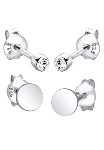 Elli Dames Oorsteker Set van 2 met Kristallen in 925 Sterling Zilver