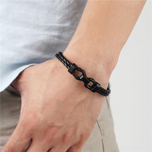 SaraMart Simple Leather Bracelet Woven Bracelet Personalized Men's Hand Rope Bracelet Men's Jewelry For Gift