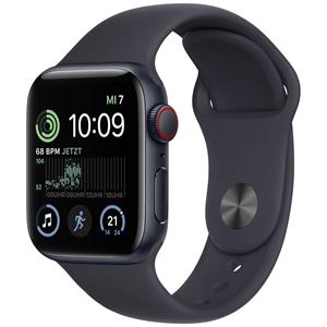 Apple Watch SE (40mm) GPS+4G 2. Generation, Alu mit Sportarmband mitternacht/mitternacht