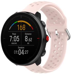 Strap-it Polar Vantage M siliconen bandje met gaatjes (roze)