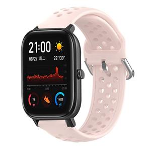 Strap-it Xiaomi Amazfit GTS siliconen bandje met gaatjes (roze)