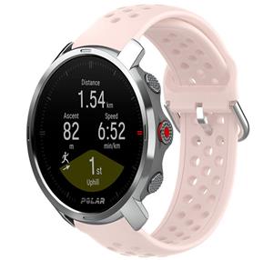 Strap-it Polar Grit X siliconen bandje met gaatjes (roze)