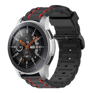 Strap-it Samsung Galaxy Watch 46mm sport gesp band (zwart/rood)