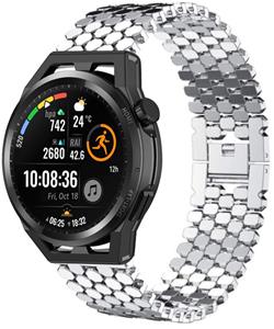 Strap-it Huawei Watch GT Runner stalen vis band (zilver)