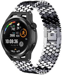 Strap-it Huawei Watch GT Runner stalen vis band (zwart)