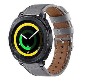 Strap-it Samsung Gear Sport bandje leer (grijs)