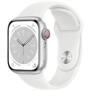 Apple Watch 8 (GPS + Cellular) 41mm Weiß Aluminium / Sport Band