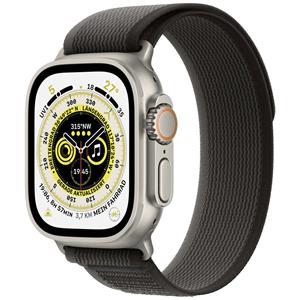 Apple Watch Ultra (49mm) GPS+4G Titan mit Trail Loop Armband schwarz/grau