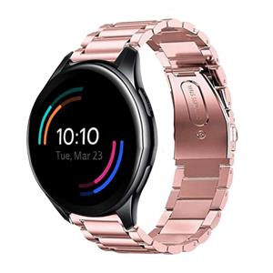 Strap-it OnePlus Watch stalen band (rosé pink)