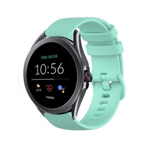 Strap-it Fossil Gen 5e 44mm luxe siliconen bandje (aqua)