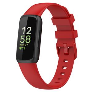 Strap-it Fitbit Inspire 3 siliconen bandje (rood)