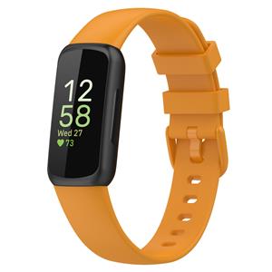 Strap-it Fitbit Inspire 3 siliconen bandje (oranje)