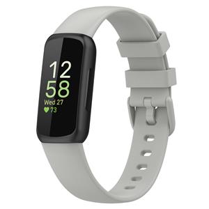 Strap-it Fitbit Inspire 3 siliconen bandje (grijs)