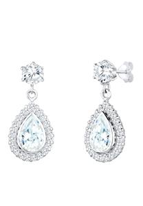 Elli Dames Drop Elegance met Cubic Zirconia Kristallen in 925 Sterling Zilver