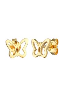 Elli, Ohrringe Schmetterling Trend Symbol 925 Silber in gold, Schmuck für Damen