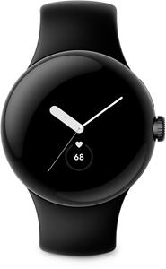 Google Pixel Watch. Display technologie: AMOLED, Touchscreen. RAM-capaciteit: 2000 MB, Flash memory: 32 GB. Wifi. GPS. Capaciteit van de accu/batterij: 294 mAh. Band materiaal: Fluorelastomeer, Band k