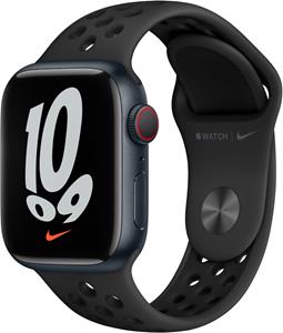 Apple Watch 7 Nike (41mm) GPS+4G Alu mit Nike Sportarmband mitternacht/anthrazit/schwarz