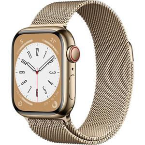 Apple Watch Series 8 (41mm) GPS+4G Edelstahl mit Milanaise Armband gold/gold
